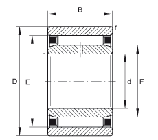 滾針軸承 NAO50X68X20-IS1, 無擋邊