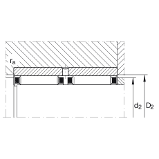 滾針軸承 RNAO50X65X40-ZW-ASR1, 無擋邊，雙列