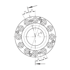 滾針/推力圓柱滾子軸承 ZARF40115-TV, 雙列，用于絲杠安裝