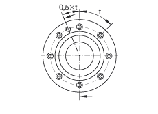 推力角接觸球軸承 ZKLF80165-2Z, 雙向，螺釘安裝，兩側(cè)間隙密封