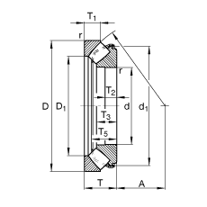 推力調(diào)心滾子軸承 29464-E, 根據(jù) DIN 728/ISO 104 標(biāo)準(zhǔn)的主要尺寸，單向，可分離