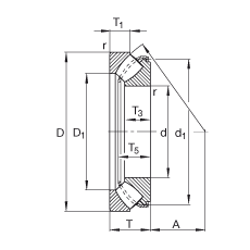 推力調(diào)心滾子軸承 29420-E1, 根據(jù) DIN 728/ISO 104 標(biāo)準(zhǔn)的主要尺寸，單向，可分離