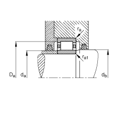 圓柱滾子軸承 NU1024-M1, 根據(jù) DIN 5412-1 標(biāo)準(zhǔn)的主要尺寸, 非定位軸承, 可分離, 帶保持架