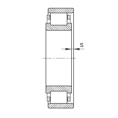 圓柱滾子軸承 N238-E-M1, 根據(jù) DIN 5412-1 標(biāo)準(zhǔn)的主要尺寸, 非定位軸承, 可分離, 帶保持架