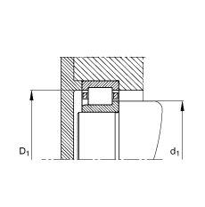 圓柱滾子軸承 NJ424-M1, 根據(jù) DIN 5412-1 標(biāo)準(zhǔn)的主要尺寸, 半定位軸承, 可分離, 帶保持架