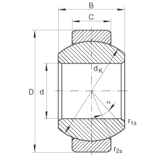 關(guān)節(jié)軸承 GE10-FO, 根據(jù) DIN ISO 12 240-1 標(biāo)準(zhǔn)，需維護(hù)