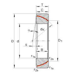 角接觸關(guān)節(jié)軸承 GE40-SW, 根據(jù) DIN ISO 12 240-2 標(biāo)準(zhǔn)，免維護(hù)