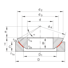 推力關(guān)節(jié)軸承 GE40-AW, 根據(jù) DIN ISO 12 240-3 標(biāo)準(zhǔn)，免維護(hù)