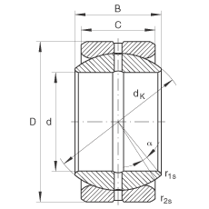 關(guān)節(jié)軸承 GE57-ZO, 根據(jù) DIN ISO 12 240-1 標準，英制尺寸，需維護