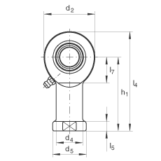 桿端軸承 GIR30-DO, 根據(jù) DIN ISO 12 240-4 標(biāo)準(zhǔn)，帶右旋內(nèi)螺紋，需維護(hù)