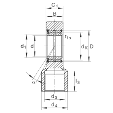 液壓桿端軸承 GIHRK120-DO, 根據(jù) DIN ISO 12 240-4 標(biāo)準(zhǔn)，帶右旋螺紋夾緊裝置，需維護(hù)