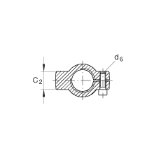 液壓桿端軸承 GIHNRK80-LO, 根據(jù) DIN ISO 12 240-4 標(biāo)準(zhǔn)，帶右旋螺紋夾緊裝置，需維護(hù)