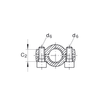 液壓桿端軸承 GIHNRK40-LO, 根據(jù) DIN ISO 12 240-4 標(biāo)準(zhǔn)，帶右旋螺紋夾緊裝置，需維護(hù)