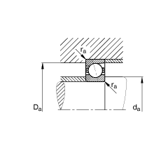 主軸軸承 B71932-C-T-P4S, 調(diào)節(jié)，成對(duì)安裝，接觸角 α = 15°，限制公差