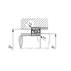 主軸軸承 HCS7013-C-T-P4S, 調節(jié)，成對安裝，接觸角 α = 15°，兩側唇密封，非接觸，限制公差