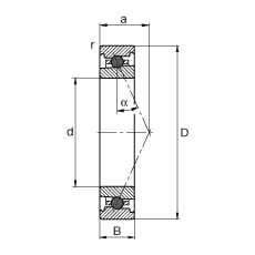 主軸軸承 HC71911-E-T-P4S, 調(diào)節(jié)，成對或單元安裝，接觸角 α = 25°，陶瓷球，限制公差