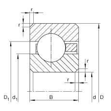 薄截面軸承 CSCA100, 深溝球軸承，類型C，運行溫度 -54°C 到 +120°C