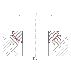 推力關(guān)節(jié)軸承 GE40-AW, 根據(jù) DIN ISO 12 240-3 標(biāo)準(zhǔn)，免維護(hù)