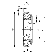 圓錐滾子軸承 K497-492-A, 英制尺寸，可分離，調(diào)節(jié)或成對(duì)