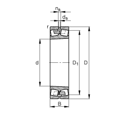 調(diào)心滾子軸承 240/630-B-K30-MB, 根據(jù) DIN 635-2 標(biāo)準(zhǔn)的主要尺寸, 錐孔，錐度 1:30